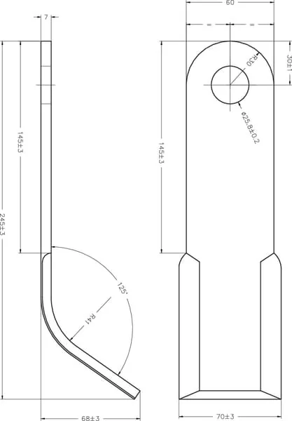 Kramp - 488867 - Lagarde 60x7x245 Flail