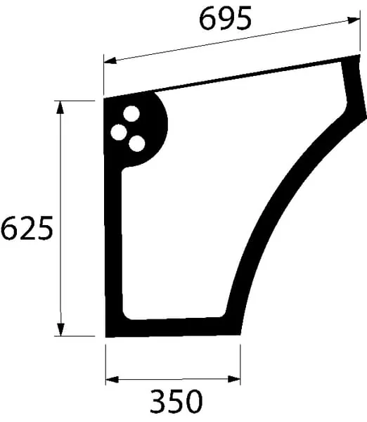 Kramp - 5089551N - Kramp Door Window Lower