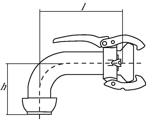 Kramp-5102090z - Male/fem. 5" 90° elbow