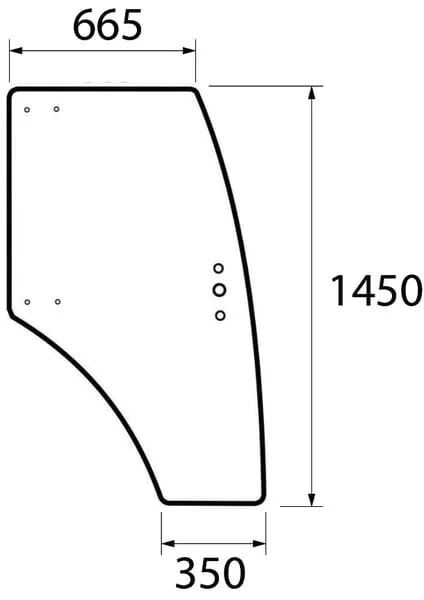 Kramp - 53369093N - Door Window Right