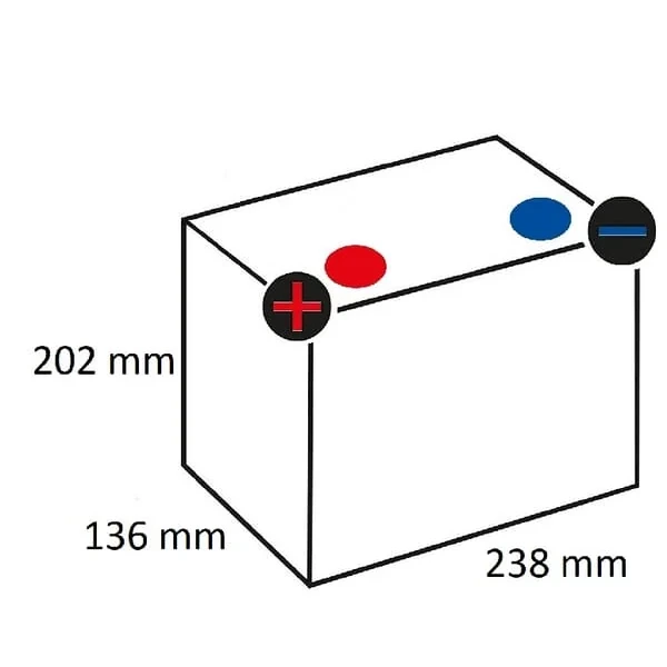 Kramp - 538090024KR - Pacco batteria 12V 38Ah 240A Kramp