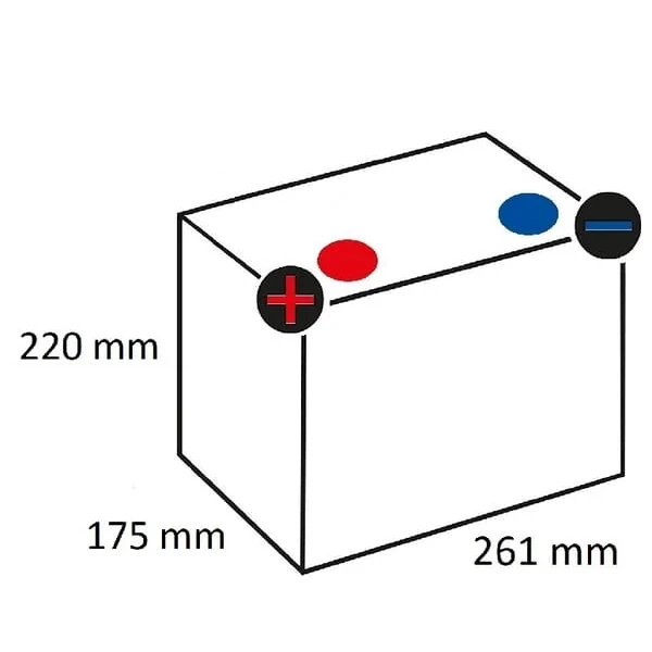 Kramp - 568405055KR - Pacco batteria 12V 68Ah 550A Kramp