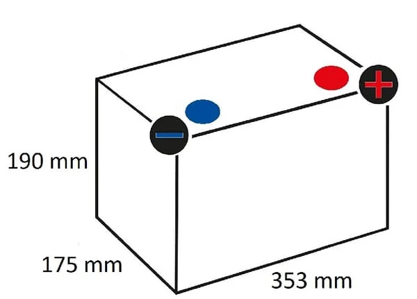 Kramp - 590122072KR - Battery 12 V 90 Ah 720 A UK: 017