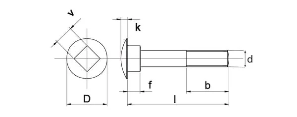 Kramp - 6031213088 - Coach Bolt Din603 M12x130 Steel Galvanized 8,8 Kramp