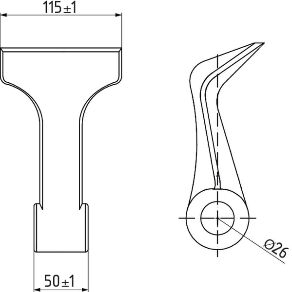 Kramp - 6061699Z - Hammer For Mulcher, Suitable For Kuhn