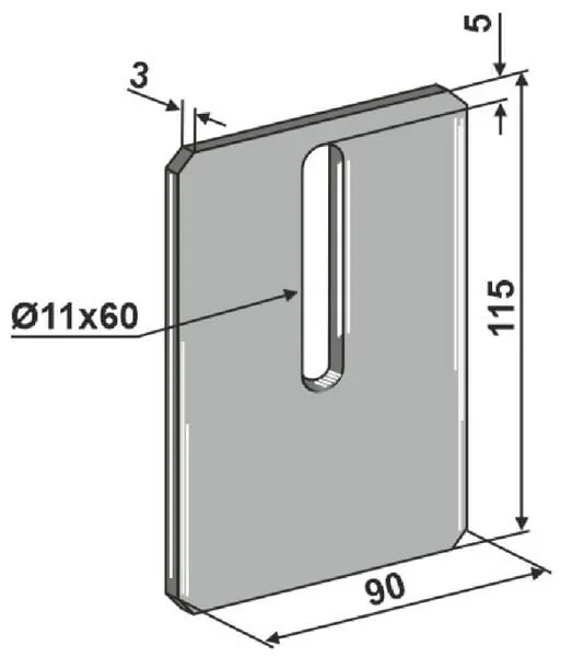Kramp - 6083200HA - Scraper Hardox® 90x115 Amazone