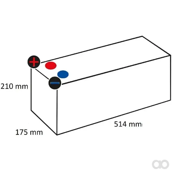 Kramp - 610013076KR - Batteria 12V 110Ah 760A Kramp