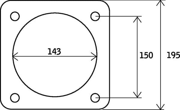 Kramp - 6300000Z - Kramp Square Flange 6", Fittings