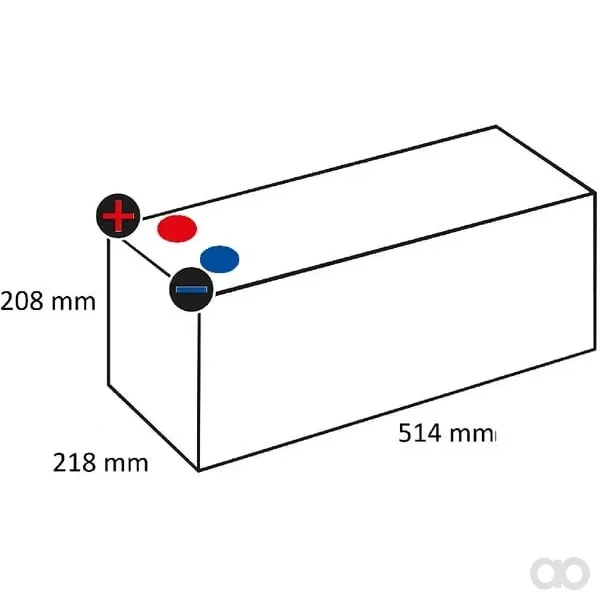 Kramp - 630014068KR - Batteria 12V 130Ah 680A Kramp