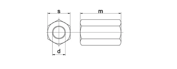Kramp - 63341040 - Connecting Nut DIN6334 M10x1.50 Steel Zinc Plated Grade 6