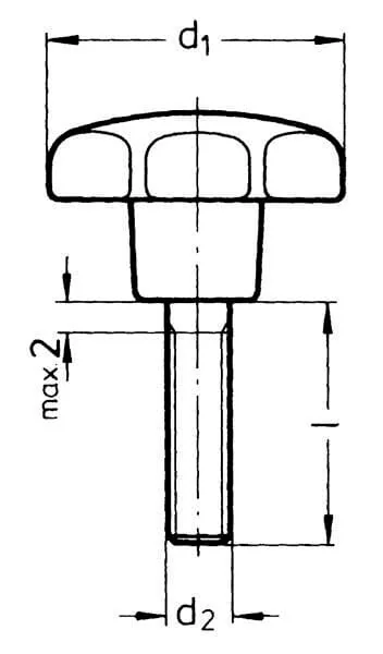 Kramp - 6336S1020 - Star Head M10x63 L=20mm