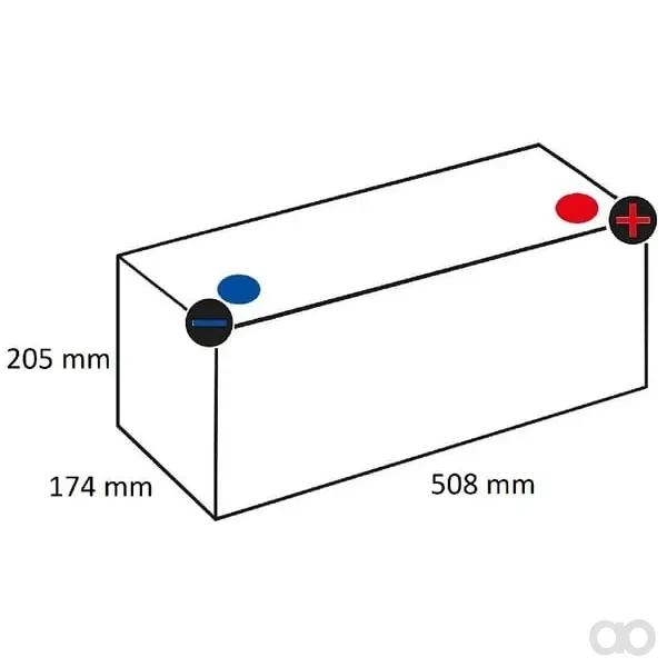 Kramp - 643107090KR - Pacco batteria 12V 143Ah 900A Kramp