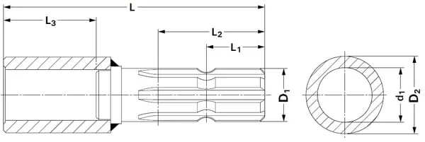 Kramp - 671008KR - Reducer Diameter 35 - 1.3/8-6