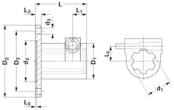 Kramp - 675030AKR - Semi-Finished Splined Hub
