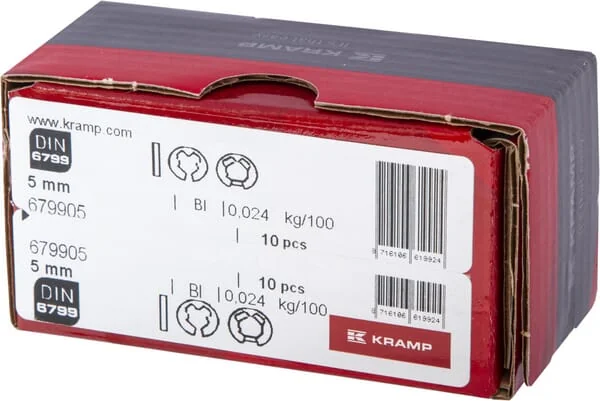 Kramp - 679905 - E-Clip External 6x0.7mm DIN 6799 Steel Kramp