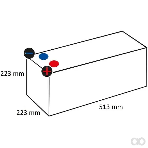 Kramp - 680033110KR - Batteria 12V 180Ah 1100A