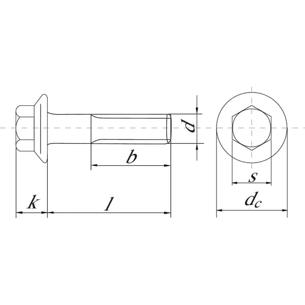 Kramp - 69211650109 - Kramp Flange Bolt M16x50 10.9 Zinc Plated