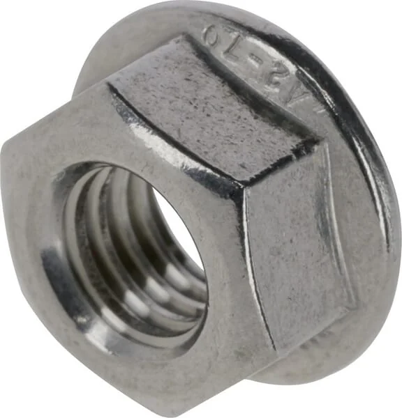 Kramp - 69236RVS - Hexagon Flange Nut DIN6923 M6 Stainless Steel A2 Kramp