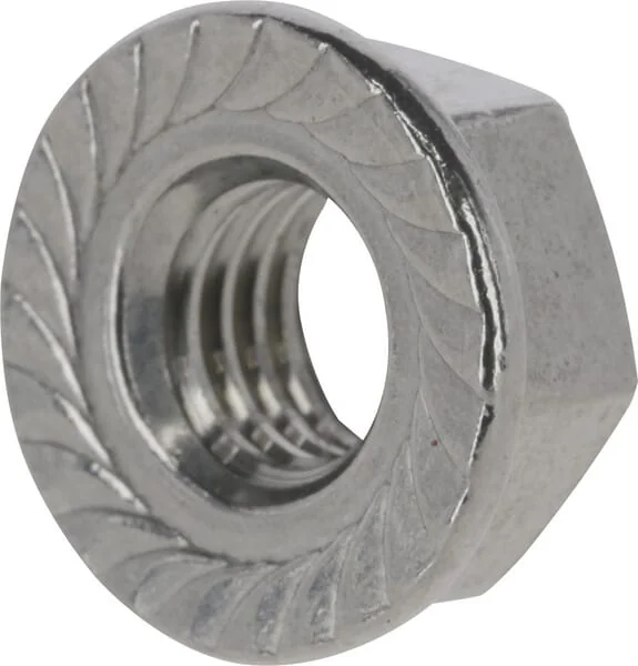 Kramp - 69236RVS - Hexagon Flange Nut DIN6923 M6 Stainless Steel A2 Kramp
