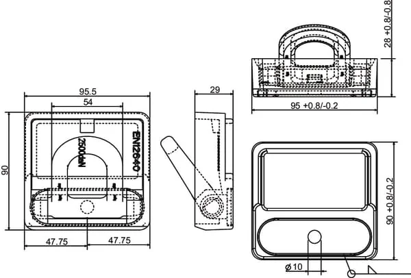 Kramp - 709022KR - Lashing Eye 95.5 x 90mm H=29mm