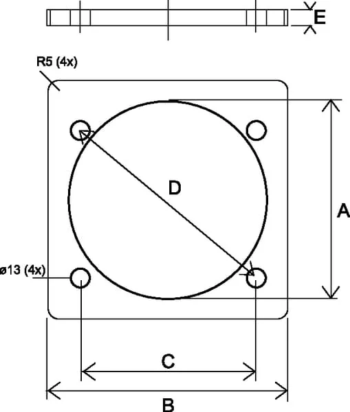 Kramp - 7125031Z - Flange for Collar Bush 125mm