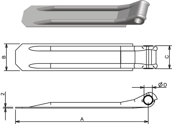 Kramp - 730050KR - Hinge Zinc-Plated