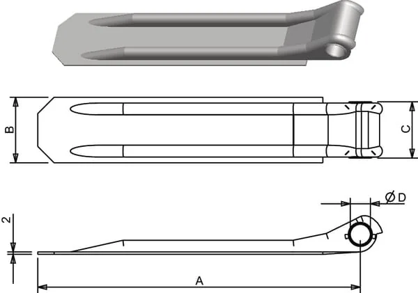Kramp - 730051KR - Hinge Zinc-Plated