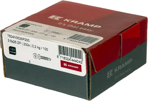 Kramp - 7504N3525P200 - Self Tapping Screw 3.5x25mm PH2 Pan Head, DIN 7504 Kramp