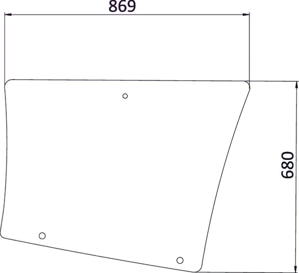 Kramp - 7700054132N - Kramp Rear Window Side Glass