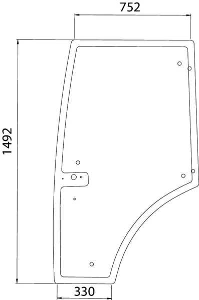 Kramp - 7700073324N - Kramp Door Window Left