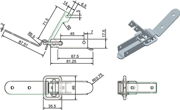 Kramp - 770079KR - Eccentric Catch Zinc-Plated