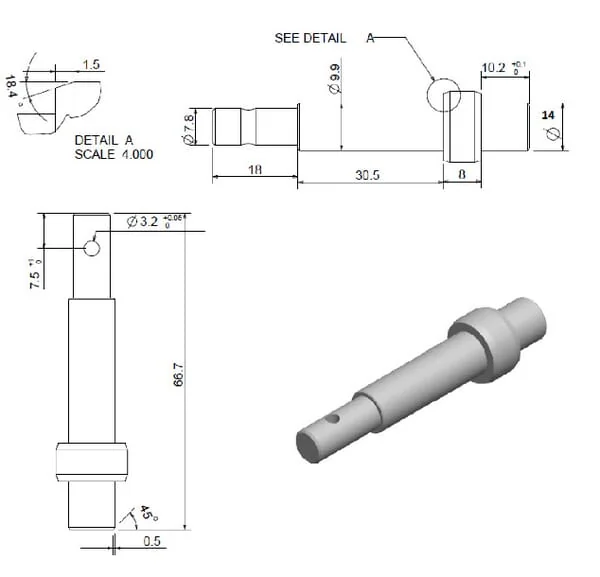 Kramp - 770081KR - Bolt Spring-Loaded