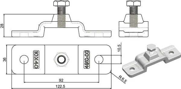 Kramp - 778100KR - Socket Holder Zinc-Plated