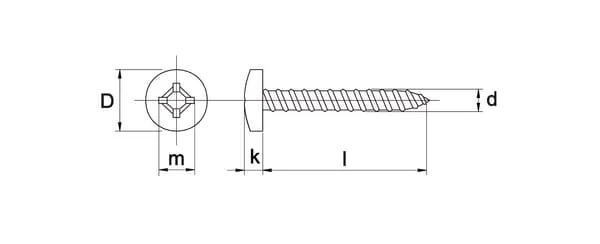 Kramp - 7981C3922RVSP100 - Selbstschneidende Schraube PH2 Linsenkopf Edelstahl DIN 7981C