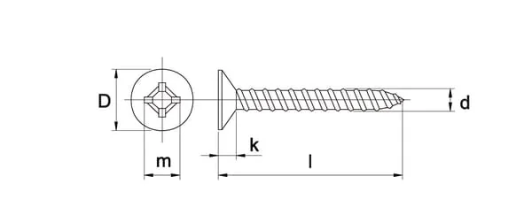 Kramp - 7982C4822P200 - Self-tapping Sheet Metal Screw DIN7982C