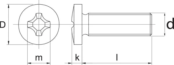 Kramp - 7985330P200 - Pan Head Machine Screw M3x30 Steel Zinc-Plated DIN7985 Kramp