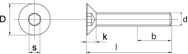 Kramp - 79911660B - Countersunk Head Screw DIN7991 M16x60 Steel 10.9 Kramp