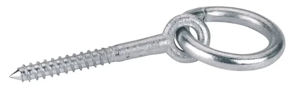 Kramp - 806010KR - Eye Bolt With Wood Screw 12mm/80mm, Galvanized