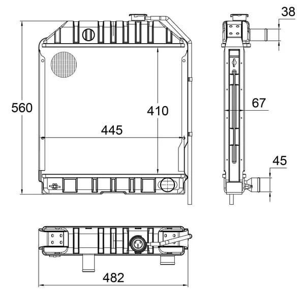 Kramp - 81875325N - Radiator Suitable for NH