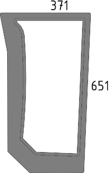 Kramp - 82011532N - Kramp Windshield, Lower