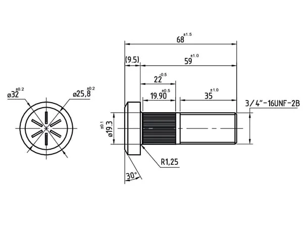 Kramp - 83955490N - Wheel Bolt