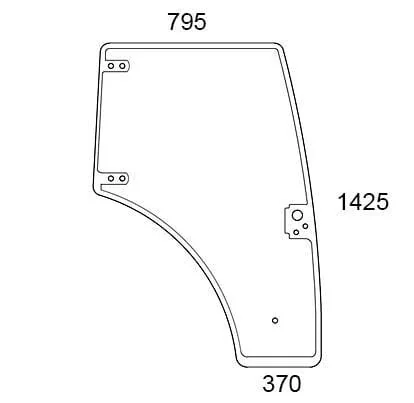 Kramp - 84396432N - Cab Glass, Unit