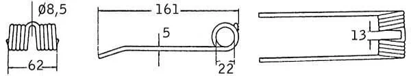 Kramp - 87010630N - Spring Tines of Pickup Unit Strautmann