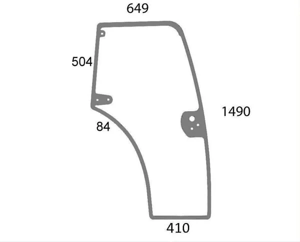 Kramp - 87301767N - Right Door Glass
