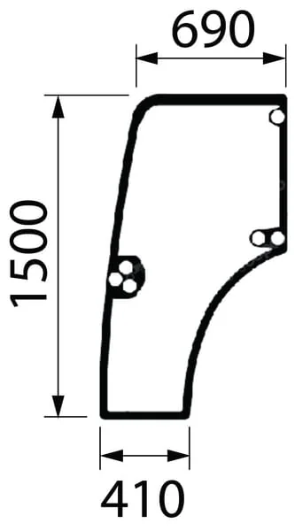 Kramp - 87301768N - Door Glass