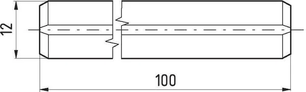 Kramp - 875212100 - Elastic Pin, Heavy Duty, 12x100 mm ISO8752