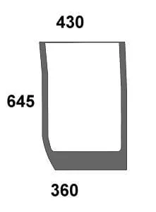 Kramp - 87530232N - Front Window Lower