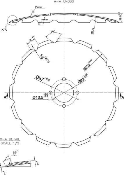 Kramp - 90085510KR - Kramp Toothed Spacing Disc