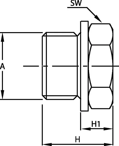 Kramp - 9101010 - Sump Plug m10x1.0 h=17