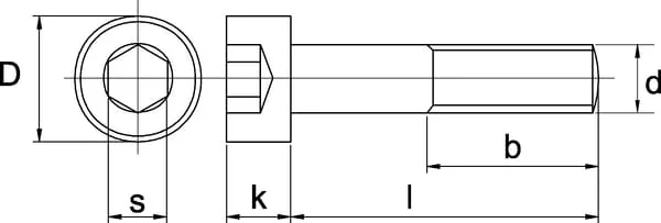 Kramp - 912816 - Hexagon Socket Head Cap Screw DIN912 M8x16 Steel Zinc-Plated 8.8 Kramp